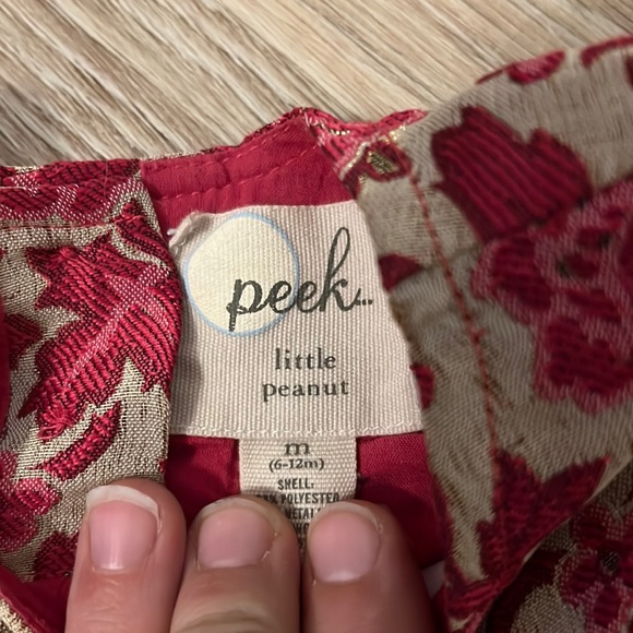 Brocade Pink Baby Girls Dress 6-12 months by Peek - Picture 3 of 3